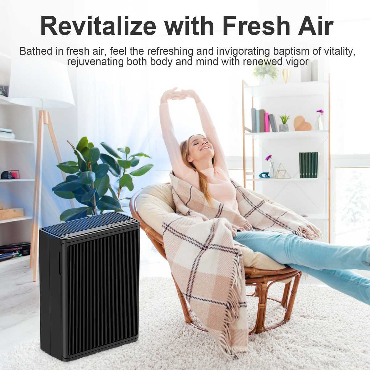 Airreza Onyx – Black H13 True HEPA Air Purifier