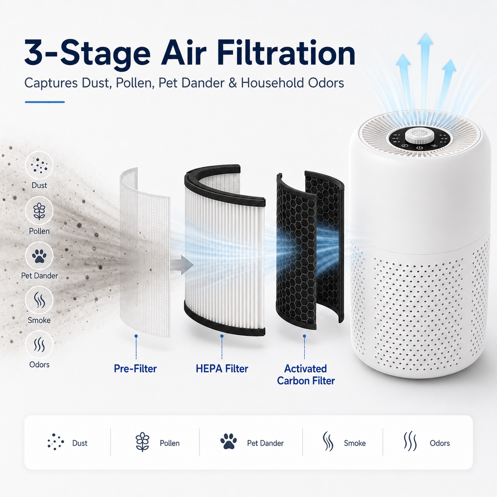 Airreza Bloom Small – Air Purifier with Aroma Diffuser